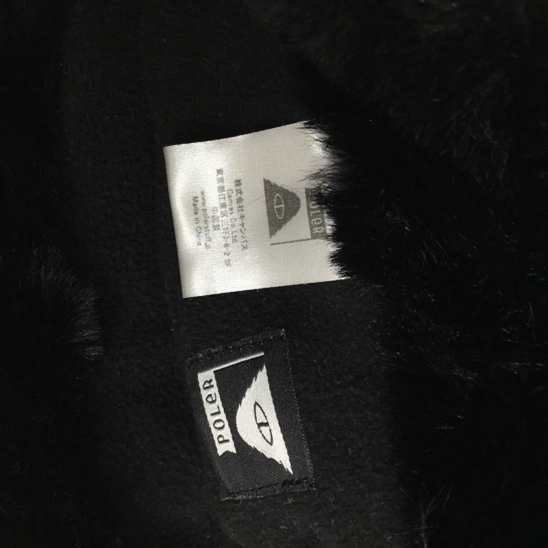 ポーラー POLeR 帽子 キャップ フライトキャップ パイロットキャップ 無地 黒 / ブラック / black メンズ USED 古着 中古 10161830
