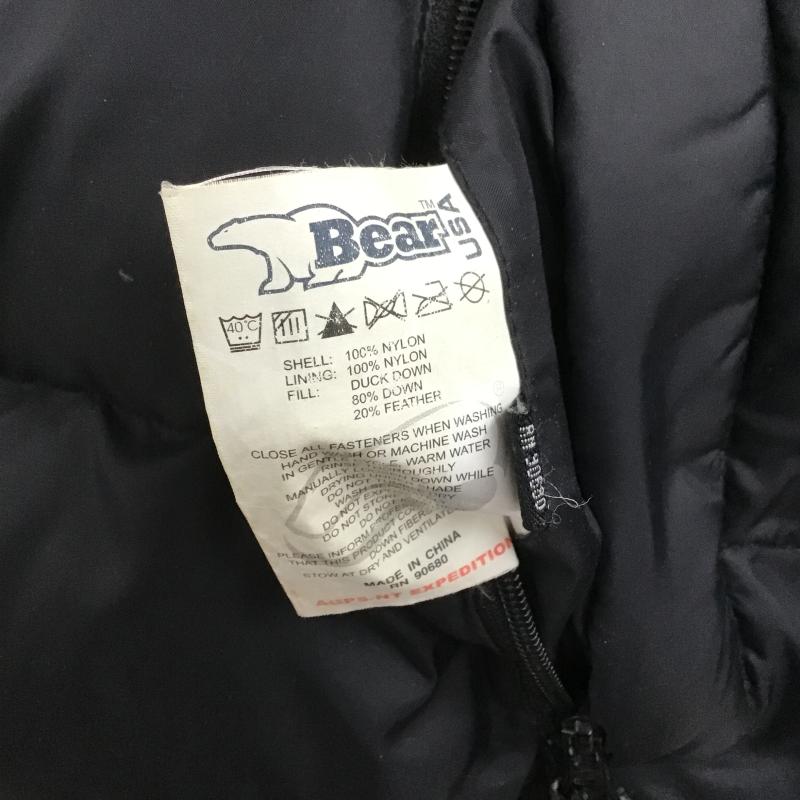 ベアー Bear USA ジャケット、上着 ジャンパー、ブルゾン ジップアップジャケット ダウンジャケット アウター L ロゴ、文字 黒 / ブラック / black メンズ USED 古着 中古 10161834