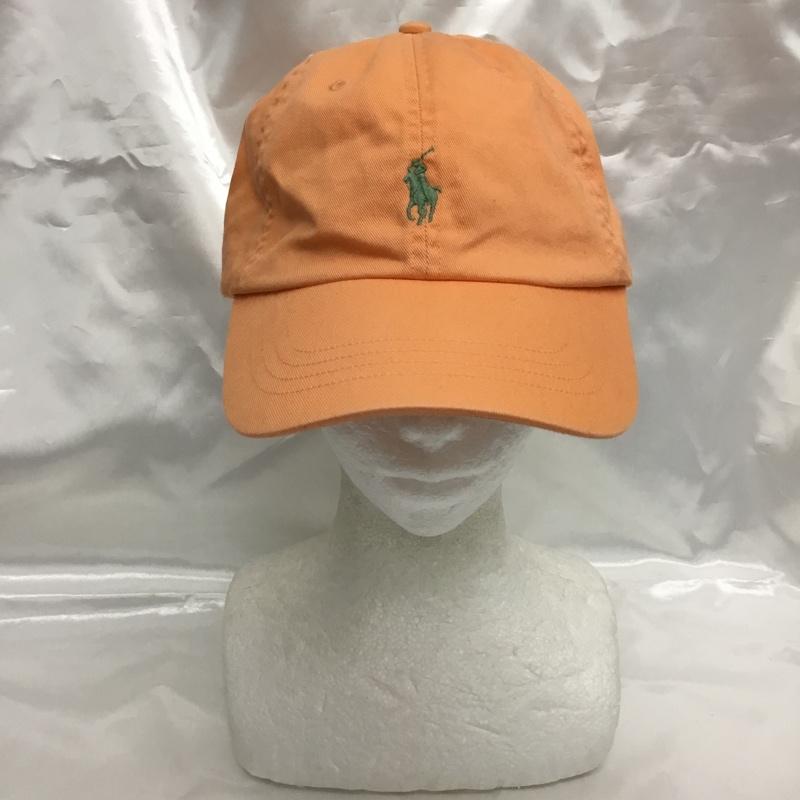 ポロラルフローレン POLO RALPH LAUREN 帽子 キャップ ロゴ、文字 X 刺繍 橙 / オレンジ / orange メンズ USED 古着 中古 10161835