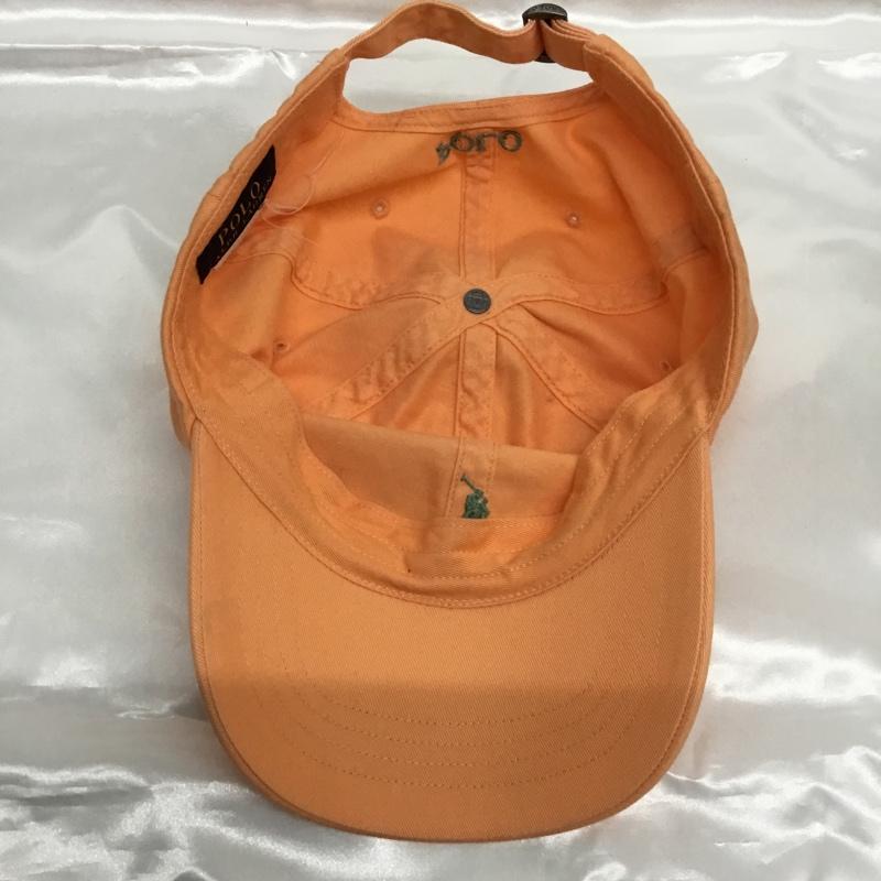 ポロラルフローレン POLO RALPH LAUREN 帽子 キャップ ロゴ、文字 X 刺繍 橙 / オレンジ / orange メンズ USED 古着 中古 10161835