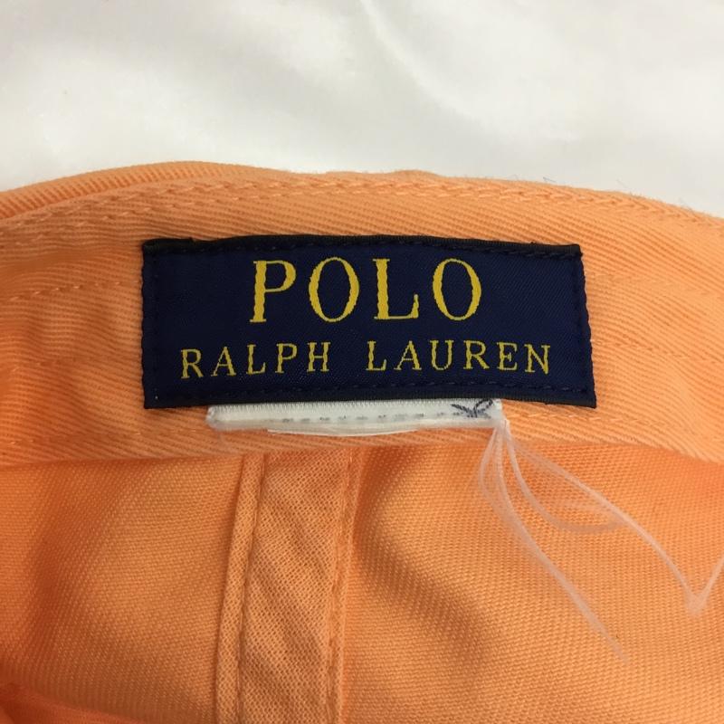 ポロラルフローレン POLO RALPH LAUREN 帽子 キャップ ロゴ、文字 X 刺繍 橙 / オレンジ / orange メンズ USED 古着 中古 10161835