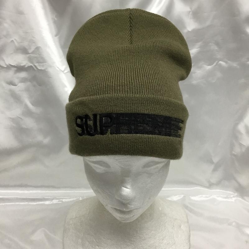 シュプリーム Supreme 帽子 ニット帽 motion logo beanie ロゴ、文字 カーキ / カーキ / khaki メンズ USED 古着 中古 10161836