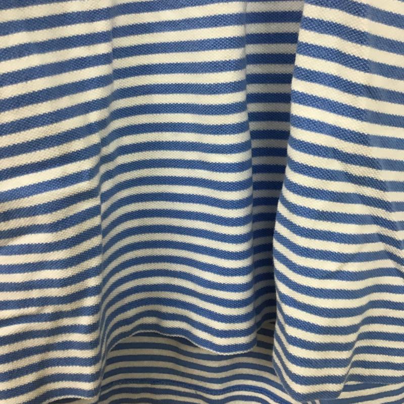 ポロバイラルフローレン Polo by RALPH LAUREN ポロシャツ 半袖 半袖ポロシャツ カラーシャツ 半袖カットソー L ボーダー柄 白 / ホワイト / white X 水色 / ライトブルー / メンズ USED 古着 中古 10161837