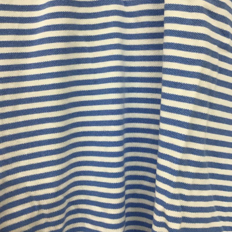 ポロバイラルフローレン Polo by RALPH LAUREN ポロシャツ 半袖 半袖ポロシャツ カラーシャツ 半袖カットソー L ボーダー柄 白 / ホワイト / white X 水色 / ライトブルー / メンズ USED 古着 中古 10161837