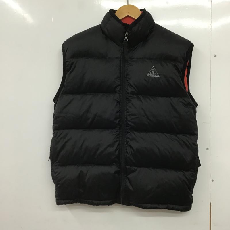 ナイキ エィシージー NIKE ACG ベスト ベスト ダウンベスト ジップアップベスト M ロゴ、文字 黒 / ブラック / black メンズ USED 古着 中古 10161845