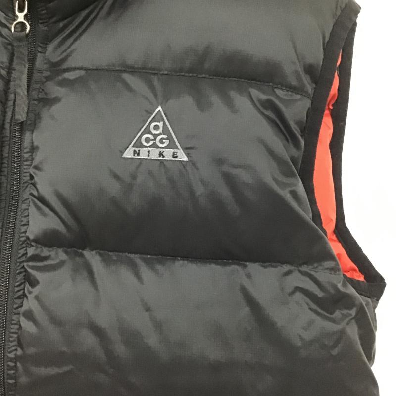 ナイキ エィシージー NIKE ACG ベスト ベスト ダウンベスト ジップアップベスト M ロゴ、文字 黒 / ブラック / black メンズ USED 古着 中古 10161845