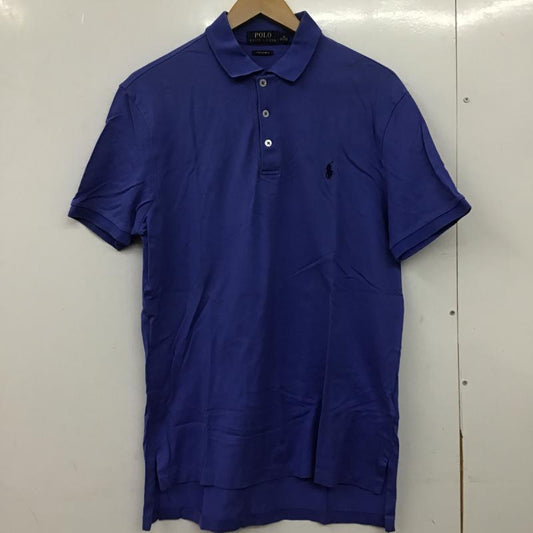 ポロラルフローレン POLO RALPH LAUREN ポロシャツ 半袖 半袖ポロシャツ カラーシャツ 半袖カットソー M ロゴ、文字 青 / ブルー / blue メンズ USED 古着 中古 10161847