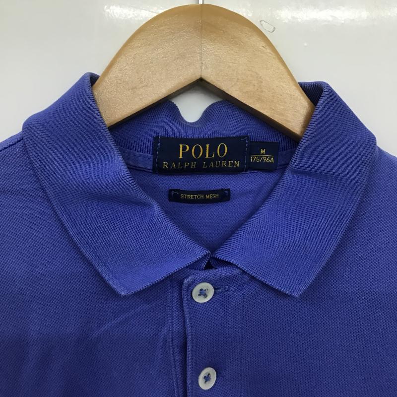 ポロラルフローレン POLO RALPH LAUREN ポロシャツ 半袖 半袖ポロシャツ カラーシャツ 半袖カットソー M ロゴ、文字 青 / ブルー / blue メンズ USED 古着 中古 10161847
