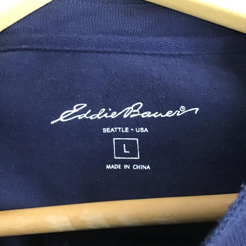 エディーバウアー Eddie Bauer カットソー 長袖 ヘンリーネックカットソー 長袖カットソー L 無地 紺 / ネイビー / navy メンズ USED 古着 中古 10161852
