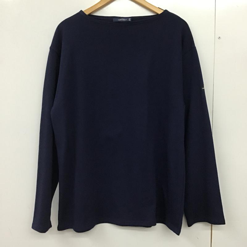 セントジェームス SAINT JAMES カットソー 長袖 長袖カットソー 無地カットソー ワイドネック XL 無地 紺 / ネイビー / navy メンズ USED 古着 中古 10161855