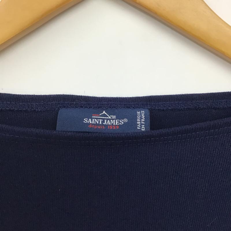 セントジェームス SAINT JAMES カットソー 長袖 長袖カットソー 無地カットソー ワイドネック XL 無地 紺 / ネイビー / navy メンズ USED 古着 中古 10161855