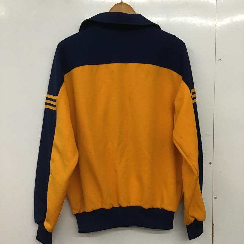アディダス adidas ジャケット、上着 ジャンパー、ブルゾン ジップアップジャケット ジャージ 古着 5 ロゴ、文字 橙 / オレンジ / orange X 紺 / ネイビー / navy メンズ USED 古着 中古 10161856