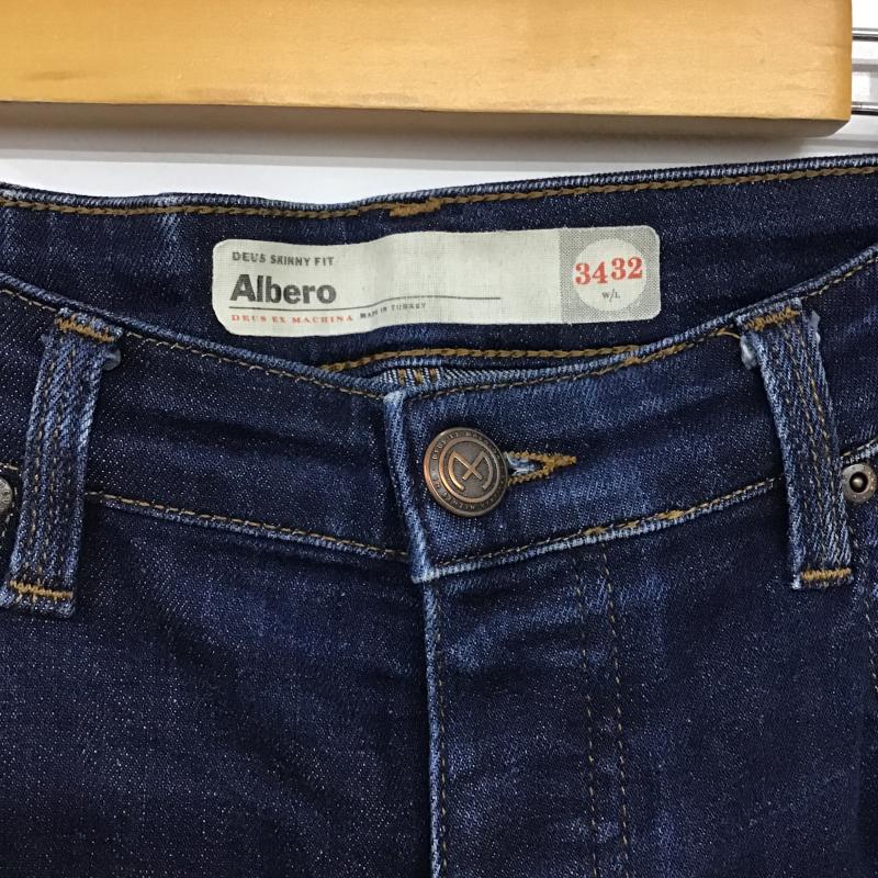 デウスエクスマキナ DEUS EX MACHINA パンツ デニム、ジーンズ デニムパンツ スリムパンツ カジュアルパンツ ストレッチパンツ 34インチ 無地 インディゴ / インディゴ / Indigo メンズ USED 古着 中古 10161859