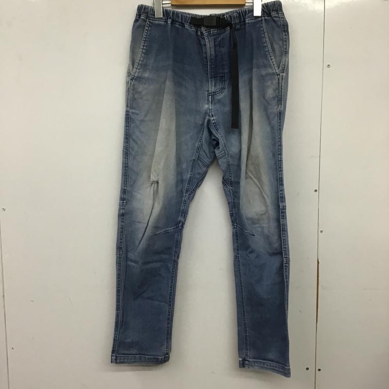 グラミチ GRAMICCI パンツ デニム、ジーンズ デニムパンツ スリムパンツ カジュアルパンツ ストレッチパンツ L ロゴ、文字 インディゴ / インディゴ / Indigo メンズ USED 古着 中古 10161866