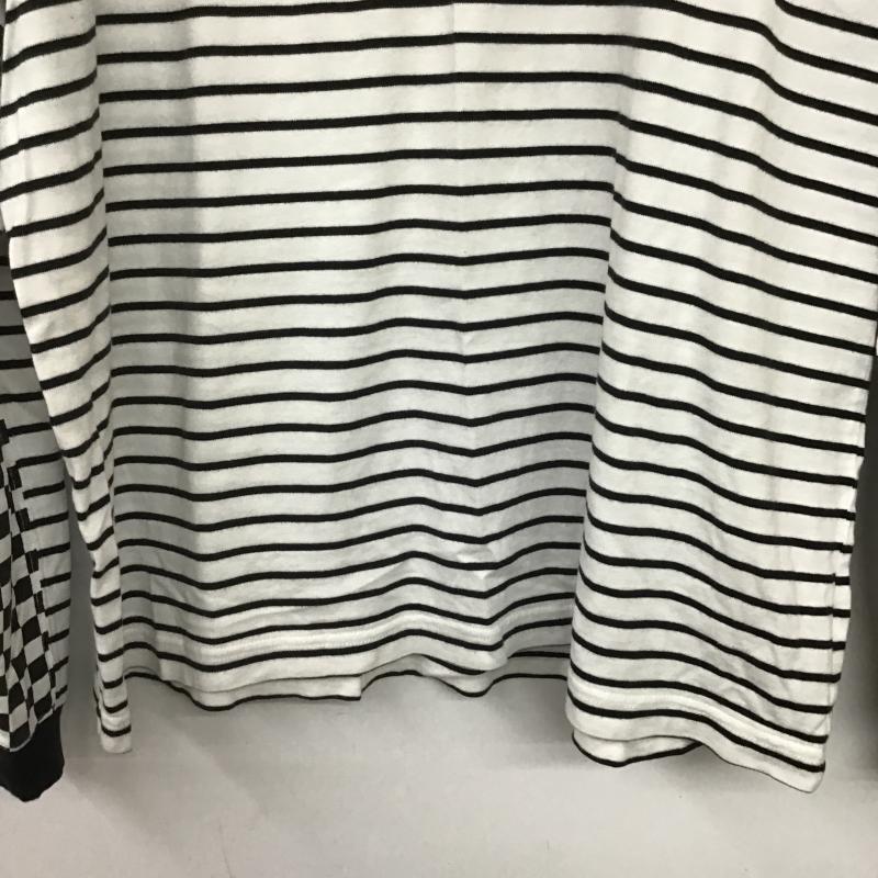 エクストララージ XLARGE カットソー 長袖 長袖カットソー プリントカットソー クルーネック L ボーダー柄 白 / ホワイト / white X 黒 / ブラック / black メンズ USED 古着 中古 10161873