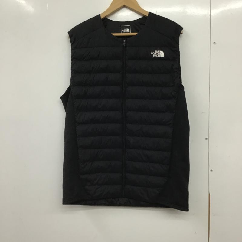 ザノースフェイス THE NORTH FACE ベスト ベスト ジップアップダウンベスト アウター L ロゴ、文字 黒 / ブラック / black メンズ USED 古着 中古 10161875
