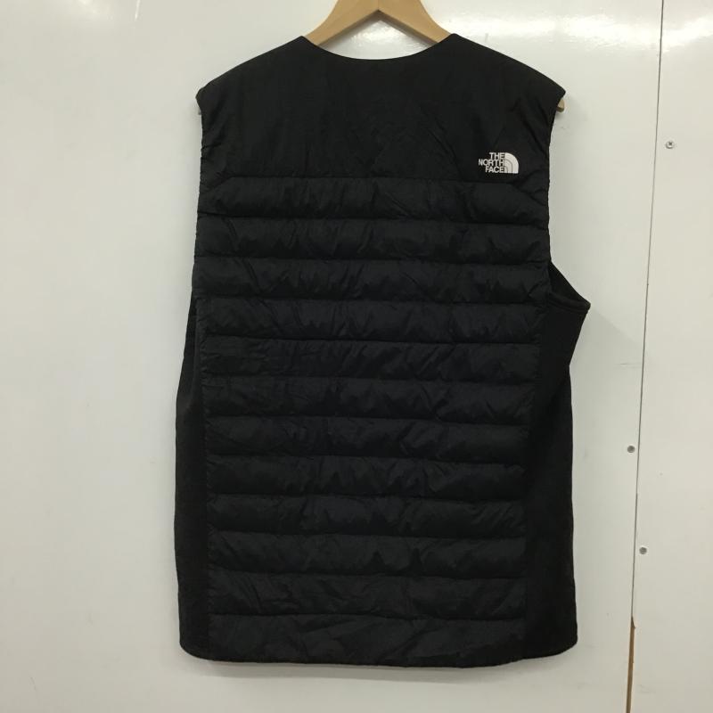 ザノースフェイス THE NORTH FACE ベスト ベスト ジップアップダウンベスト アウター L ロゴ、文字 黒 / ブラック / black メンズ USED 古着 中古 10161875