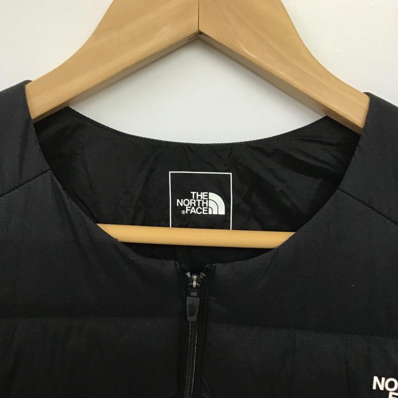 ザノースフェイス THE NORTH FACE ベスト ベスト ジップアップダウンベスト アウター L ロゴ、文字 黒 / ブラック / black メンズ USED 古着 中古 10161875