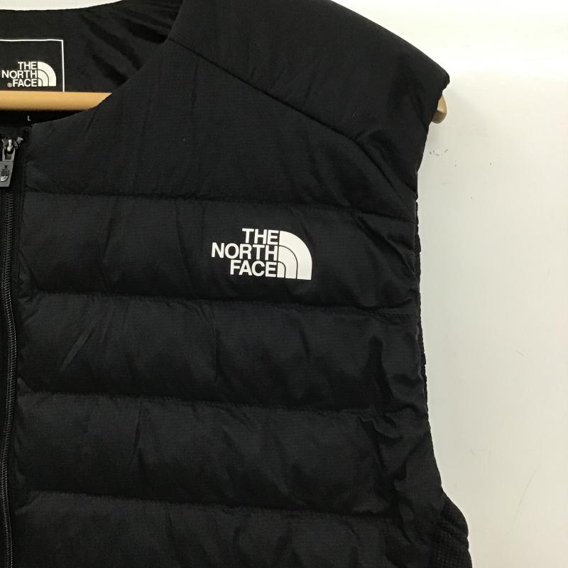 ザノースフェイス THE NORTH FACE ベスト ベスト ジップアップダウンベスト アウター L ロゴ、文字 黒 / ブラック / black メンズ USED 古着 中古 10161875