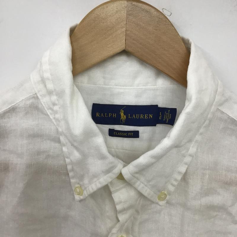 ラルフローレン RALPHLAUREN シャツ、ブラウス 長袖 長袖シャツ 刺繍シャツ カラーシャツ L ロゴ、文字 白 / ホワイト / white メンズ USED 古着 中古 10161877