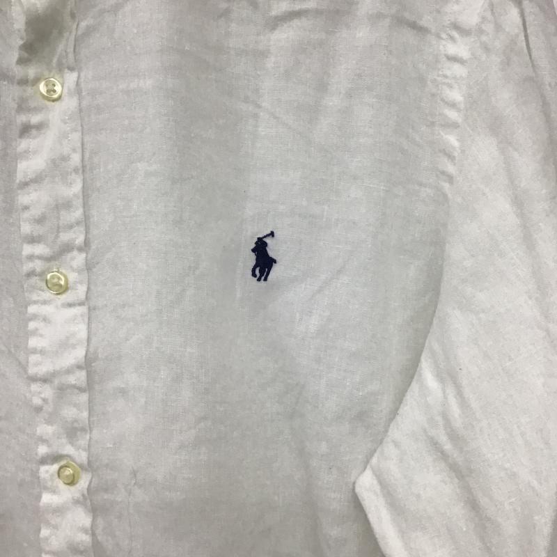ラルフローレン RALPHLAUREN シャツ、ブラウス 長袖 長袖シャツ 刺繍シャツ カラーシャツ L ロゴ、文字 白 / ホワイト / white メンズ USED 古着 中古 10161877