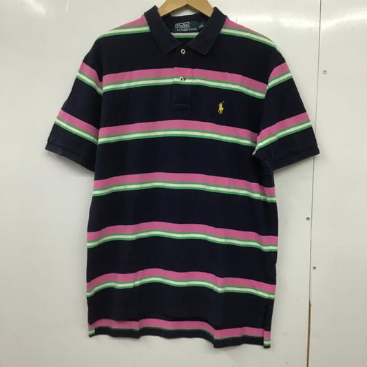ポロバイラルフローレン Polo by RALPH LAUREN ポロシャツ 半袖 半袖ポロシャツ カラーシャツ 半袖カットソー L ボーダー柄 マルチカラー / マルチカラー / multicolor メンズ USED 古着 中古 10161883