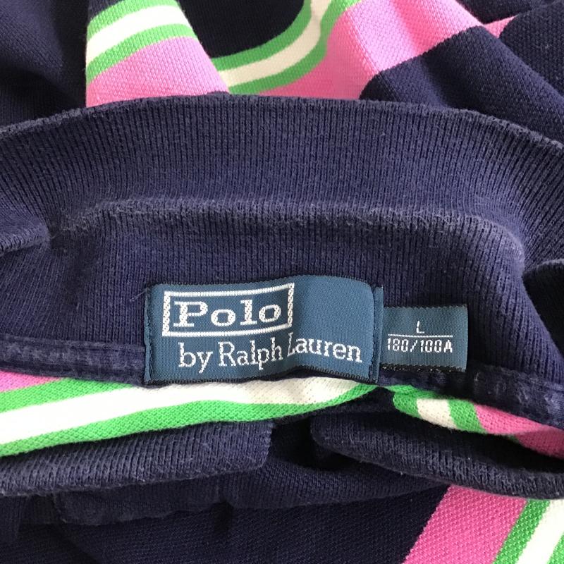 ポロバイラルフローレン Polo by RALPH LAUREN ポロシャツ 半袖 半袖ポロシャツ カラーシャツ 半袖カットソー L ボーダー柄 マルチカラー / マルチカラー / multicolor メンズ USED 古着 中古 10161883