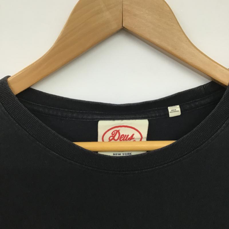 デウスエクスマキナ DEUS EX MACHINA Tシャツ 半袖 半袖カットソー プリントTシャツ クルーネックカットソー L プリント 黒 / ブラック / black メンズ USED 古着 中古 10161885
