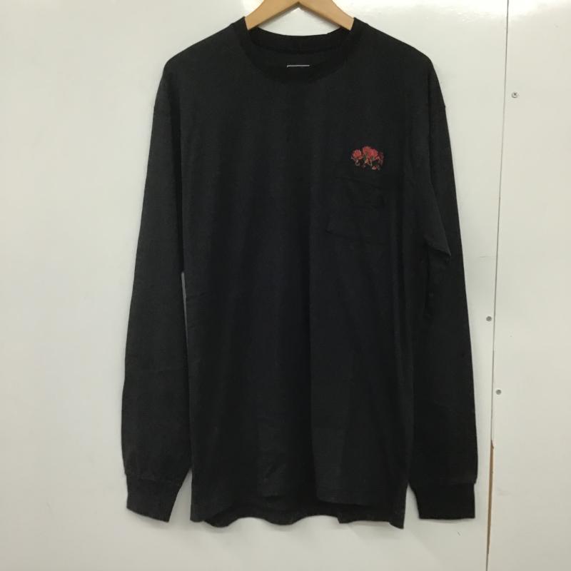 ザノースフェイス THE NORTH FACE カットソー 長袖 nt82535 ロングスリーブフラッシュドライフラワーロゴティー XL 刺繍 黒 / ブラック / black メンズ USED 古着 中古 10161889