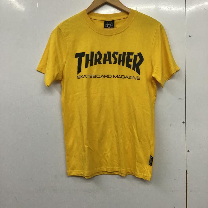 スラッシャー THRASHER Tシャツ 半袖 半袖カットソー プリントTシャツ クルーネックカットソー M ロゴ、文字 黄 / イエロー / yellow メンズ USED 古着 中古 10161890