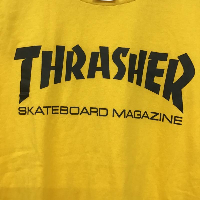スラッシャー THRASHER Tシャツ 半袖 半袖カットソー プリントTシャツ クルーネックカットソー M ロゴ、文字 黄 / イエロー / yellow メンズ USED 古着 中古 10161890