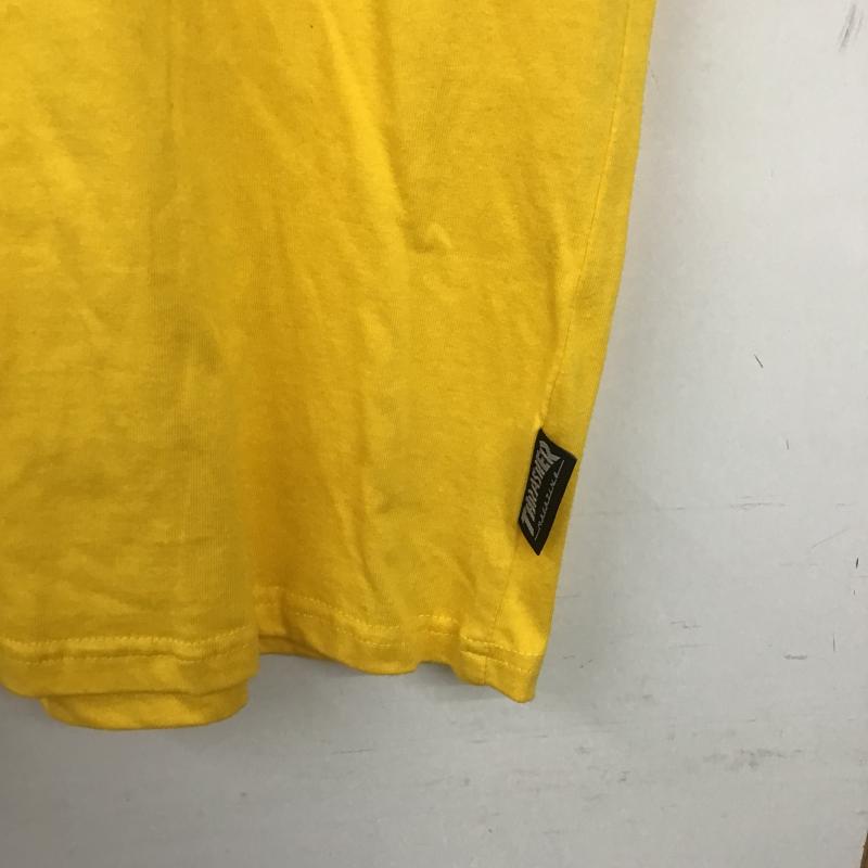 スラッシャー THRASHER Tシャツ 半袖 半袖カットソー プリントTシャツ クルーネックカットソー M ロゴ、文字 黄 / イエロー / yellow メンズ USED 古着 中古 10161890
