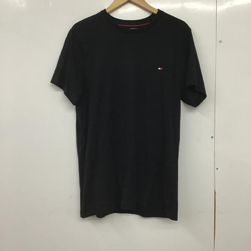 トミーヒルフィガー TOMMY HILFIGER Tシャツ 半袖 半袖カットソー プリントTシャツ クルーネックカットソー M ロゴ、文字 黒 / ブラック / black メンズ USED 古着 中古 10161891