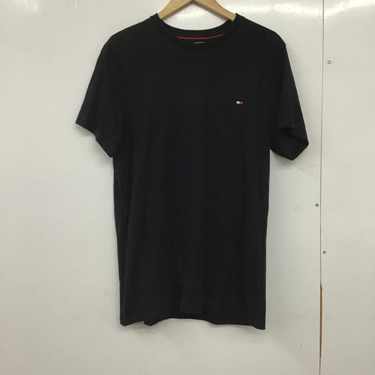 トミーヒルフィガー TOMMY HILFIGER Tシャツ 半袖 半袖カットソー プリントTシャツ クルーネックカットソー M ロゴ、文字 黒 / ブラック / black メンズ USED 古着 中古 10161891