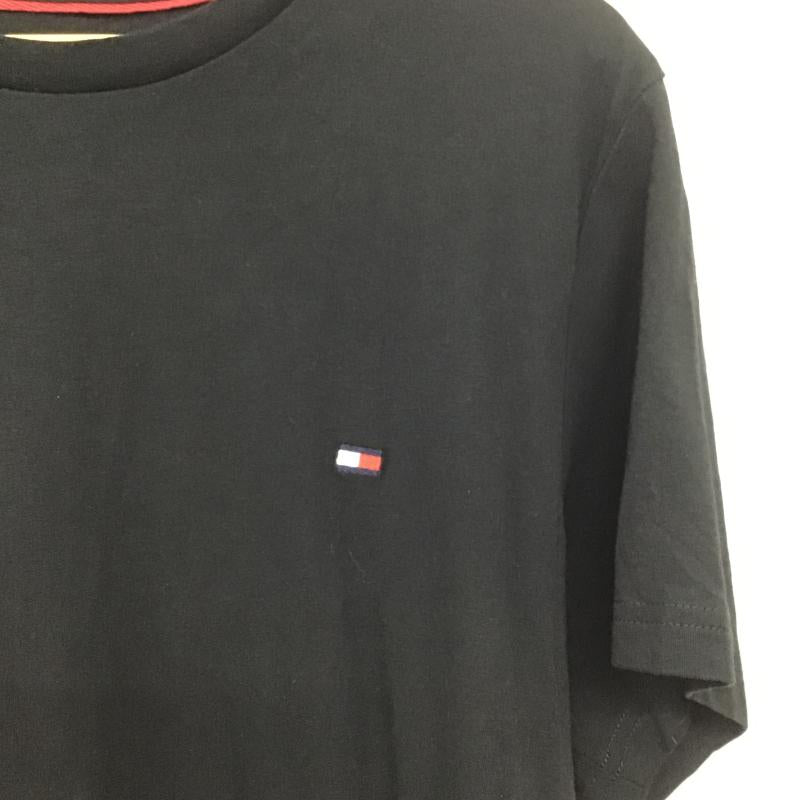 トミーヒルフィガー TOMMY HILFIGER Tシャツ 半袖 半袖カットソー プリントTシャツ クルーネックカットソー M ロゴ、文字 黒 / ブラック / black メンズ USED 古着 中古 10161891