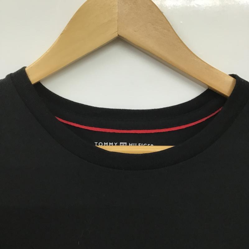 トミーヒルフィガー TOMMY HILFIGER Tシャツ 半袖 半袖カットソー プリントTシャツ クルーネックカットソー M ロゴ、文字 黒 / ブラック / black メンズ USED 古着 中古 10161891