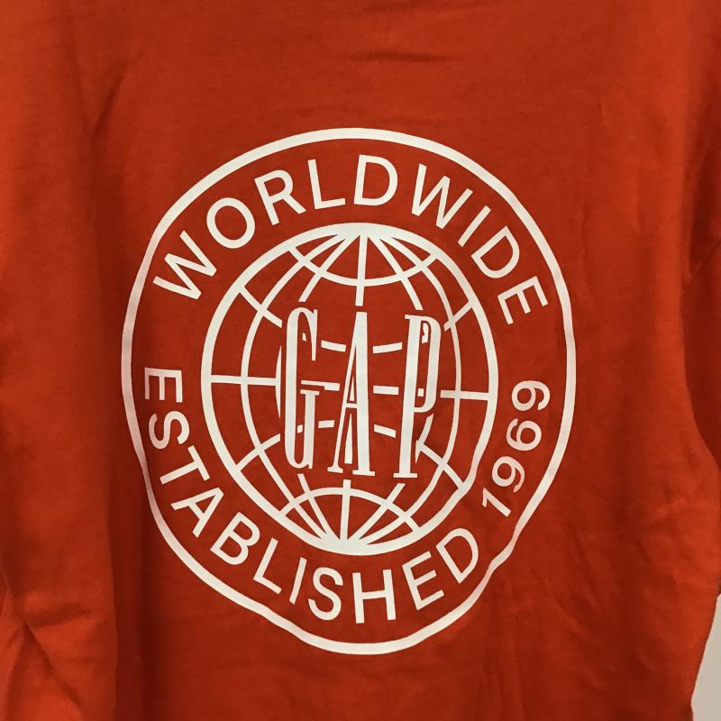 ギャップ GAP Tシャツ 半袖 半袖カットソー プリントTシャツ クルーネックカットソー S 無地 橙 / オレンジ / orange メンズ USED 古着 中古 10161893