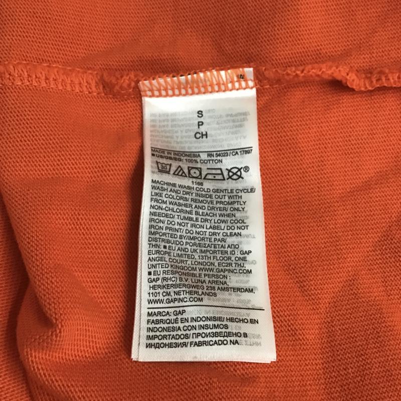ギャップ GAP Tシャツ 半袖 半袖カットソー プリントTシャツ クルーネックカットソー S 無地 橙 / オレンジ / orange メンズ USED 古着 中古 10161893