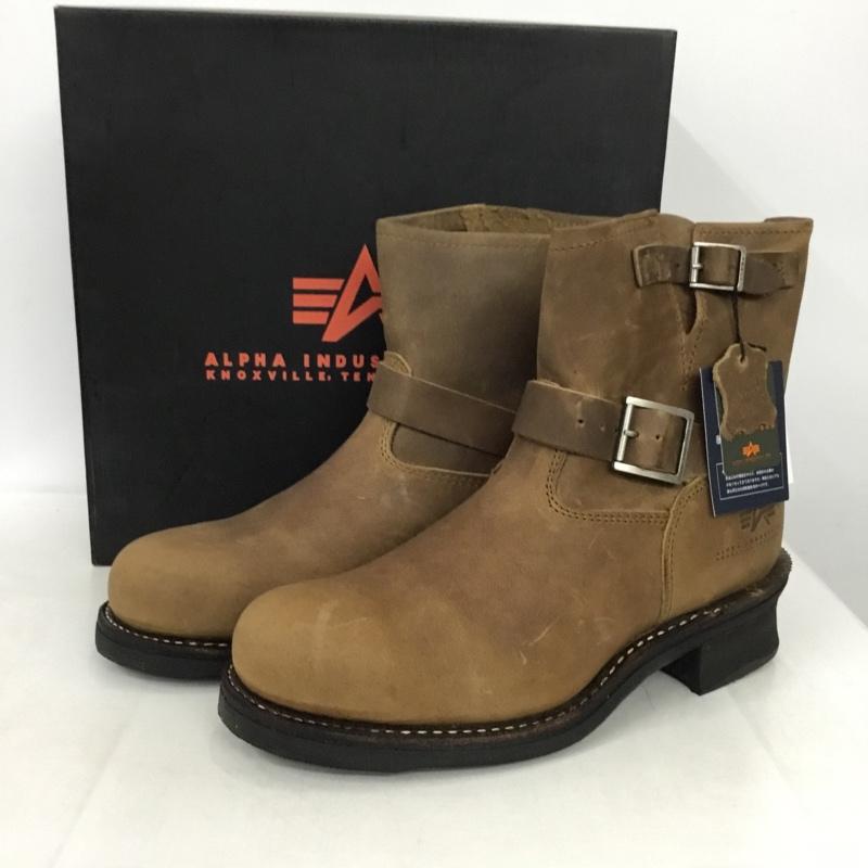 アルファインダストリー Alpha Industries ブーツ エンジニアブーツ ALS-70014 ショートエンジニアブーツ 27cm 27.0cm 無地 茶 / ブラウン / brown メンズ USED 古着 中古 10161904