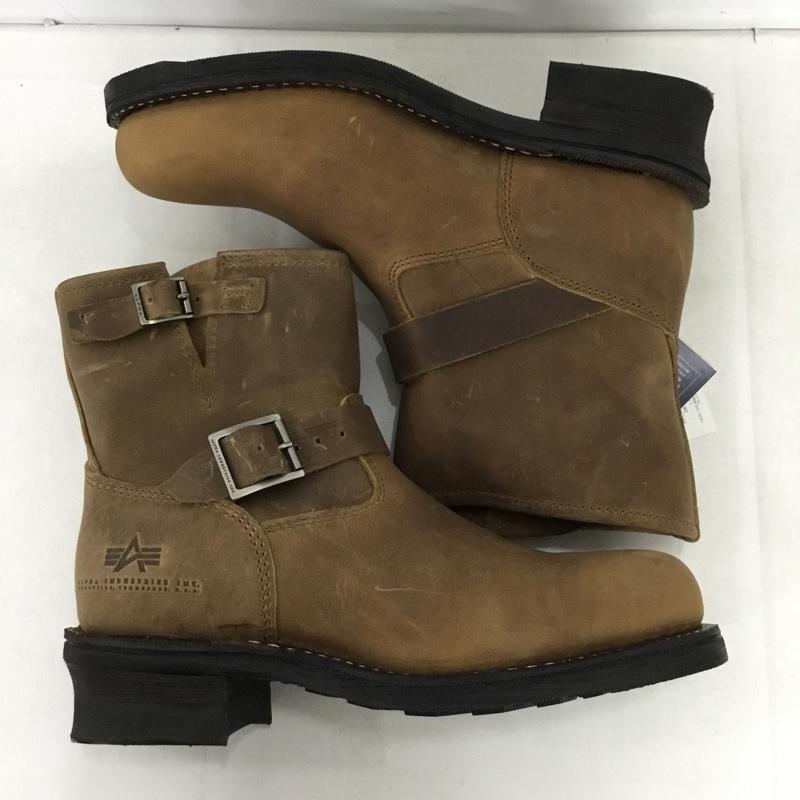 アルファインダストリー Alpha Industries ブーツ エンジニアブーツ ALS-70014 ショートエンジニアブーツ 27cm 27.0cm 無地 茶 / ブラウン / brown メンズ USED 古着 中古 10161904