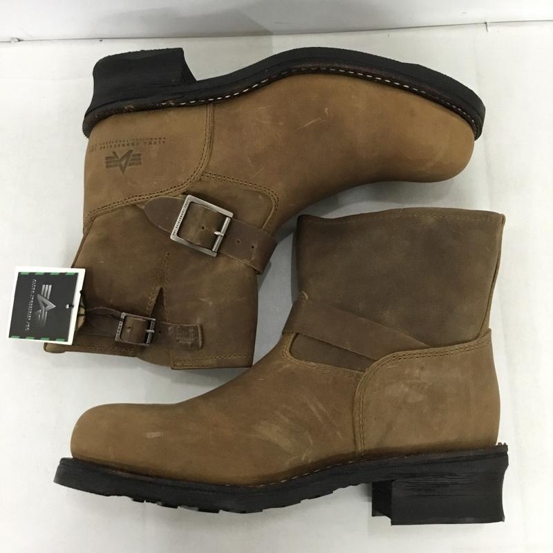アルファインダストリー Alpha Industries ブーツ エンジニアブーツ ALS-70014 ショートエンジニアブーツ 27cm 27.0cm 無地 茶 / ブラウン / brown メンズ USED 古着 中古 10161904