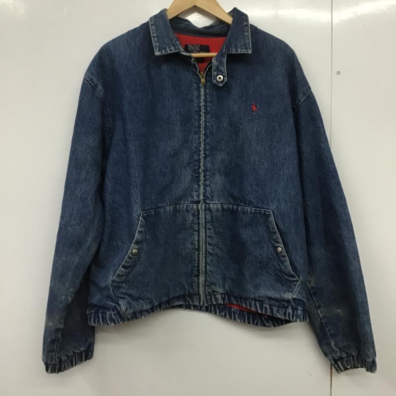 ポロバイラルフローレン Polo by RALPH LAUREN ジャケット、上着 ジャンパー、ブルゾン ジップアップデニムジャケット Gジャン アウター L 刺繍 インディゴ / インディゴ / Indigo メンズ USED 古着 中古 10161912