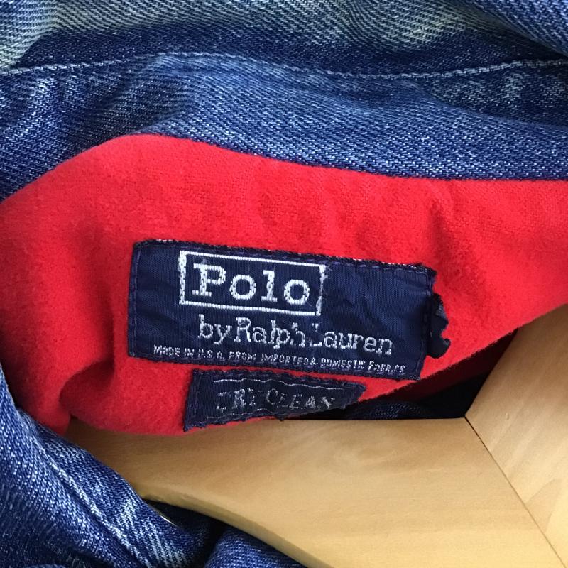 ポロバイラルフローレン Polo by RALPH LAUREN ジャケット、上着 ジャンパー、ブルゾン ジップアップデニムジャケット Gジャン アウター L 刺繍 インディゴ / インディゴ / Indigo メンズ USED 古着 中古 10161912