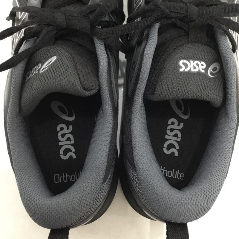 アシックス ASICS スニーカー スニーカー 1203A601 25cm 25.0cm 無地 黒 / ブラック / black X 灰 / グレー / gray メンズ USED 古着 中古 10161913