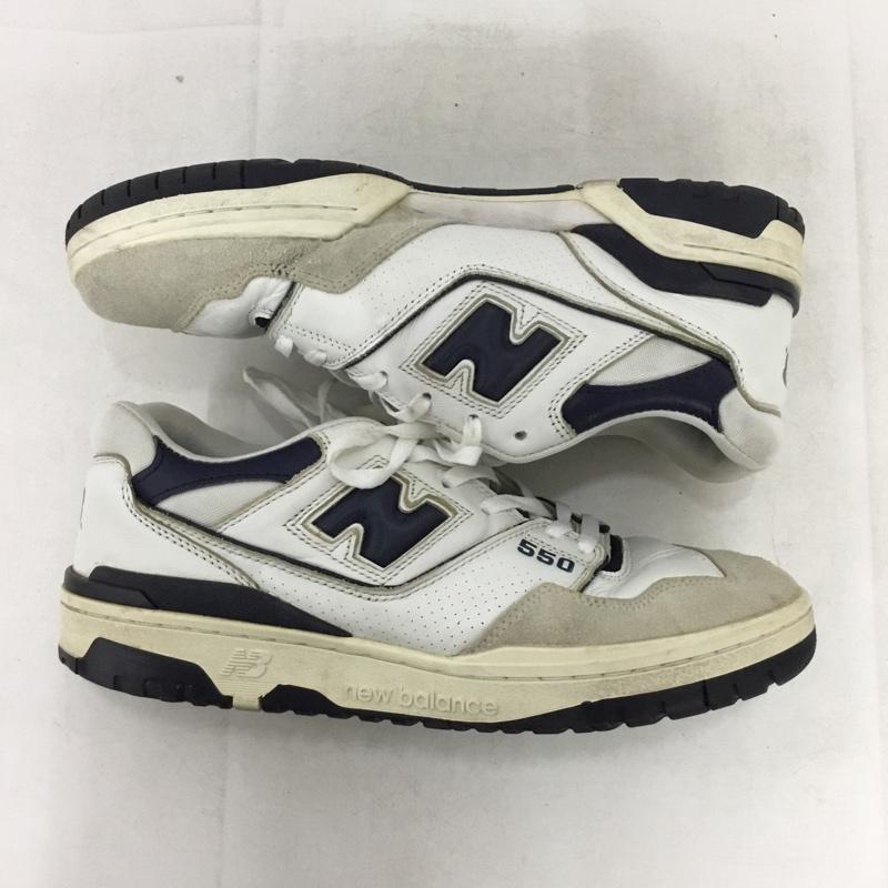 ニューバランス New Balance スニーカー スニーカー BB550WA1 アトモス 28.5cm 28.5cm 無地 白 / ホワイト / white X 紺 / ネイビー / navy メンズ USED 古着 中古 10161917