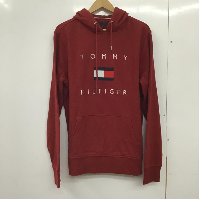 トミーヒルフィガー TOMMY HILFIGER パーカー 長袖 M ロゴ、文字 えんじ / ワインレッド / dark red メンズ USED 古着 中古 10161919
