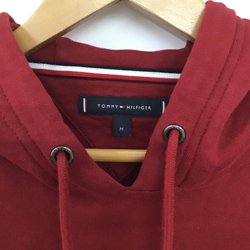 トミーヒルフィガー TOMMY HILFIGER パーカー 長袖 M ロゴ、文字 えんじ / ワインレッド / dark red メンズ USED 古着 中古 10161919