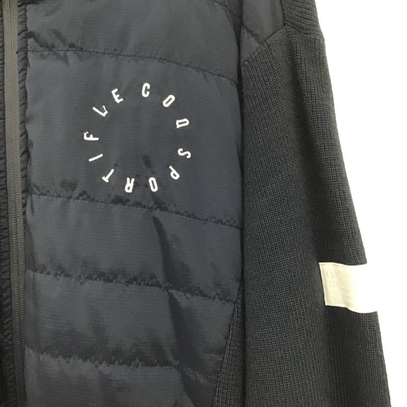ルコックスポルティフ le coq sportif ジャケット、上着 ジャンパー、ブルゾン ジップアップジャケット ジャージ アウター L ロゴ、文字 紺 / ネイビー / navy メンズ USED 古着 中古 10161922