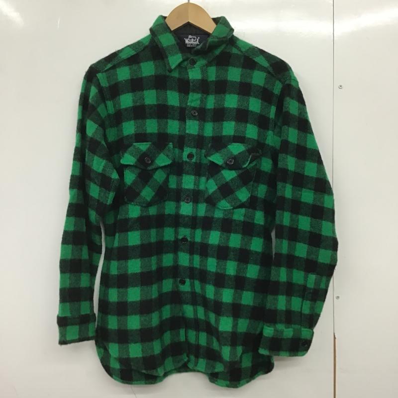 ウールリッチ WOOLRICH シャツ、ブラウス 長袖 長袖シャツ チェックシャツ カラーシャツ M チェック 緑 / グリーン / green メンズ USED 古着 中古 10161923