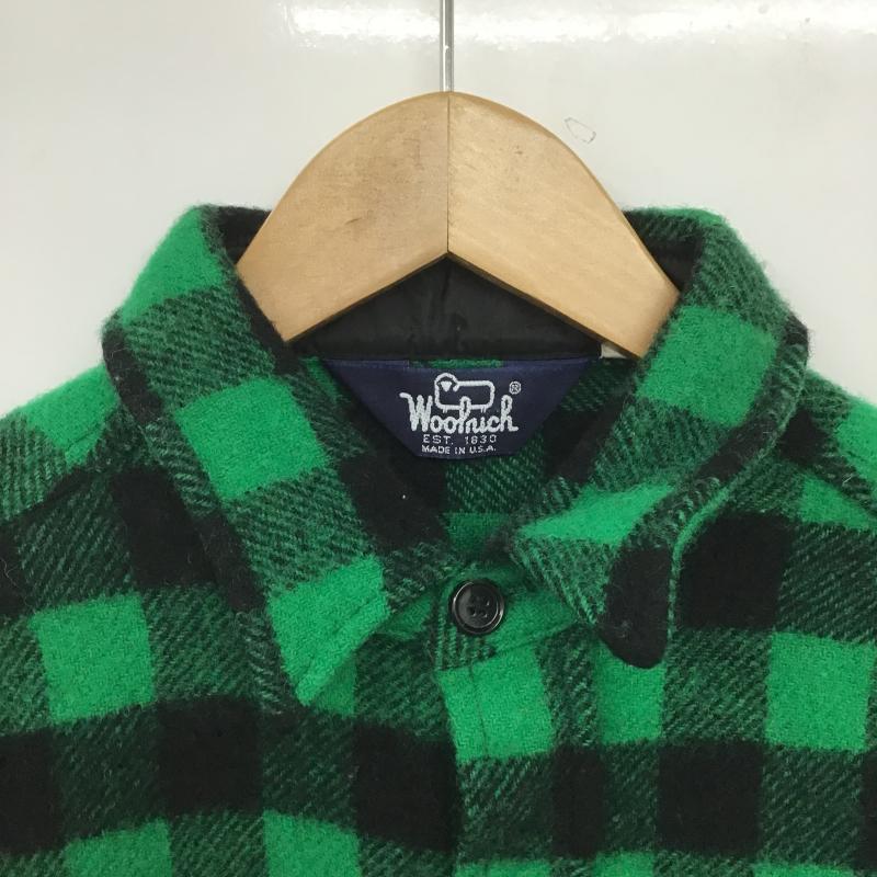 ウールリッチ WOOLRICH シャツ、ブラウス 長袖 長袖シャツ チェックシャツ カラーシャツ M チェック 緑 / グリーン / green メンズ USED 古着 中古 10161923